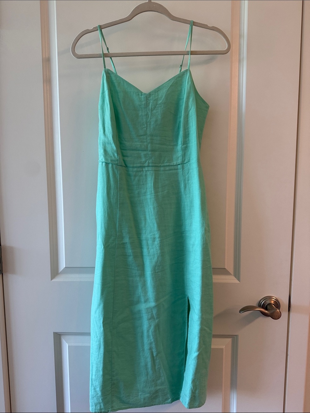 J. Crew turquoise Spaghetti-Strap Midi Dress